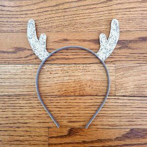 Crewcuts Glitter Antler Headband - Silver